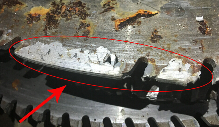 合金鋸片卡鋁、粘鋁